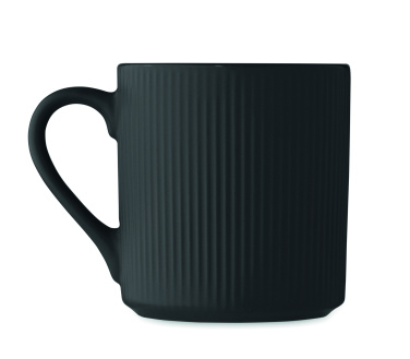 Logo trade business gifts image of: Ribbed ceramic mug mat 340 ml