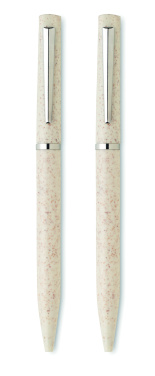 Logotrade promotional giveaways photo of: Wheat straw/ABS twist pen set