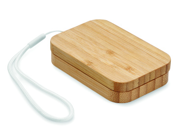 Logo trade promotional merchandise picture of: 15W wireless charger in bamboo
