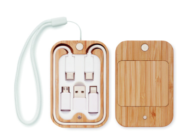 Logo trade promotional giveaway photo of: 15W wireless charger in bamboo