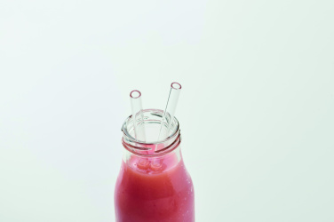 Logo trade promotional giveaway photo of: 4 reusable glass straws