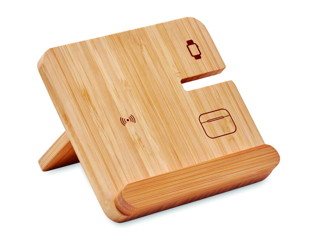 Logo trade advertising products picture of: 3 in 1 15W wireless charger