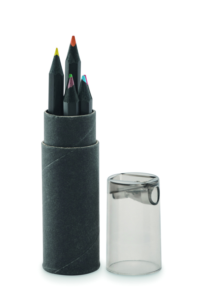 Logo trade corporate gifts picture of: 6 black colouring pencils