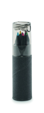 Logo trade promotional items picture of: 6 black colouring pencils