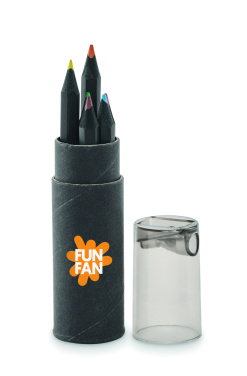 Logotrade promotional gift picture of: 6 black colouring pencils