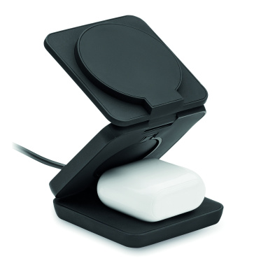 Logo trade promotional item photo of: 3in1 foldable charging station