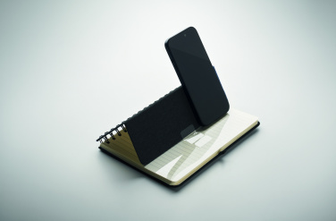 Logo trade promotional gifts picture of: A5 notebook with phone holder
