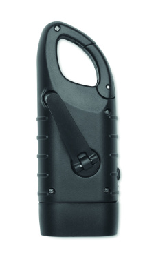 Logo trade promotional gifts image of: Solar torch with dynamo crank