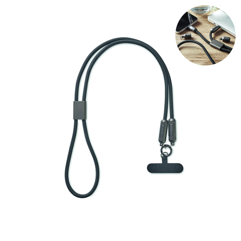 Logotrade promotional merchandise picture of: 60W phone holder lanyard cable