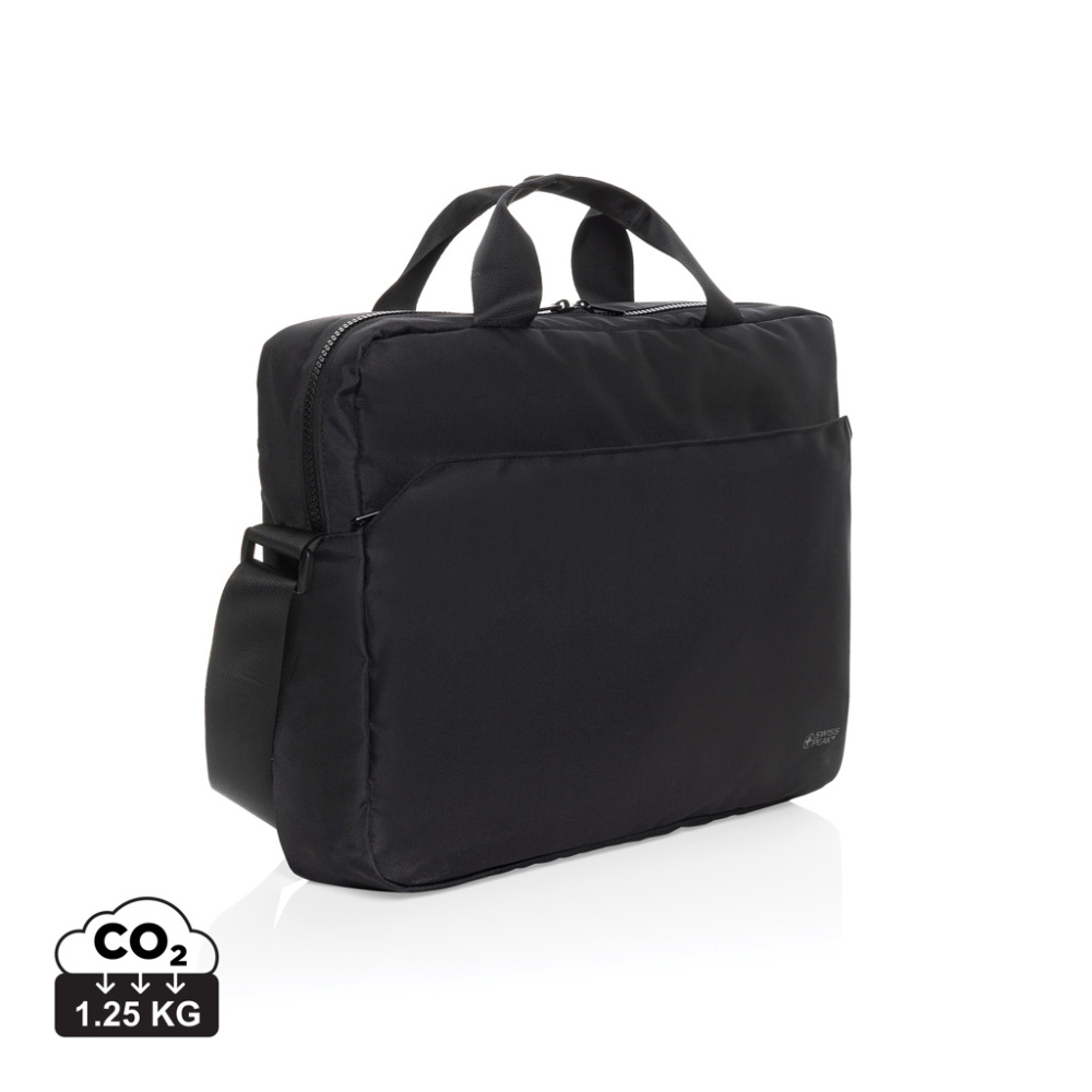 Logotrade promotional item picture of: Swiss Peak Aware™ RPET Essential 15.6 inch laptop bag