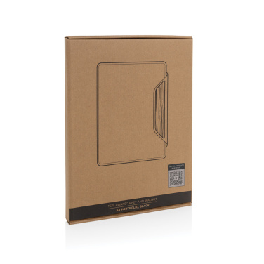 Logo trade promotional products picture of: Teri AWARE™ RPET and walnut A4 portfolio