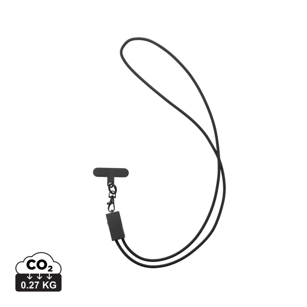 Logo trade promotional giveaways image of: Terra RCS recycled PET phone cord with dual charge cable