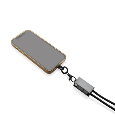 Logotrade corporate gift picture of: Terra RCS recycled PET phone cord with dual charge cable