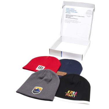 Logo trade promotional giveaways image of: Beanie sample box