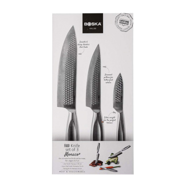 Logo trade promotional giveaways image of: BOSKA Kitchen Knives Monaco+, set of 3