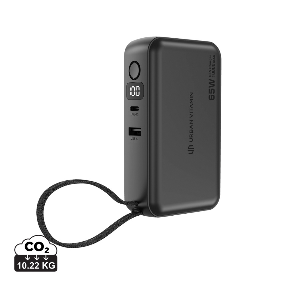Logotrade promotional items photo of: Urban Vitamin Eureka hybrid GANcharger 10000mah powerbank65W