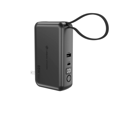 Logo trade promotional items image of: Urban Vitamin Eureka hybrid GANcharger 10000mah powerbank65W