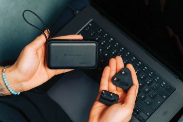 Logo trade advertising products image of: Urban Vitamin Eureka hybrid GANcharger 10000mah powerbank65W