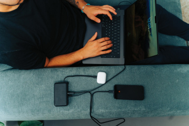 Logotrade promotional giveaway image of: Urban Vitamin Eureka hybrid GANcharger 10000mah powerbank65W