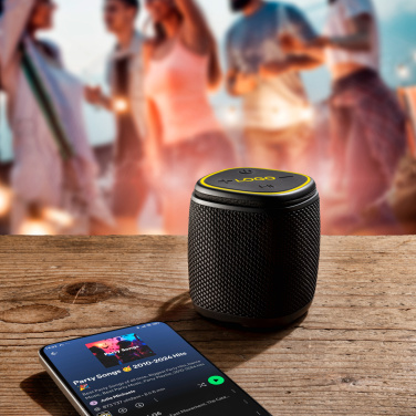 Logotrade promotional merchandise image of: Bluetooth speaker HERMON Schwarzwolf