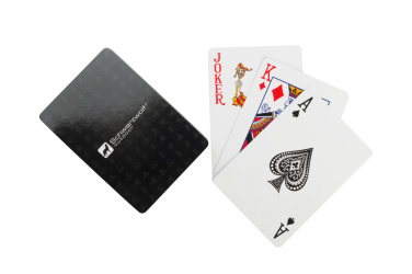 Logo trade advertising products image of: Set of playing cards and dice MURRAY Schwarzwolf