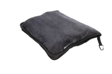 Logo trade promotional products picture of: Blanket and pillow 2 in 1 AMIATA Schwarzwolf