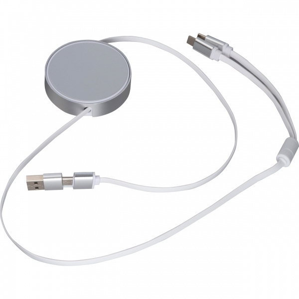 Logotrade promotional giveaway image of: Charging cable made from recycled aluminum Ostend