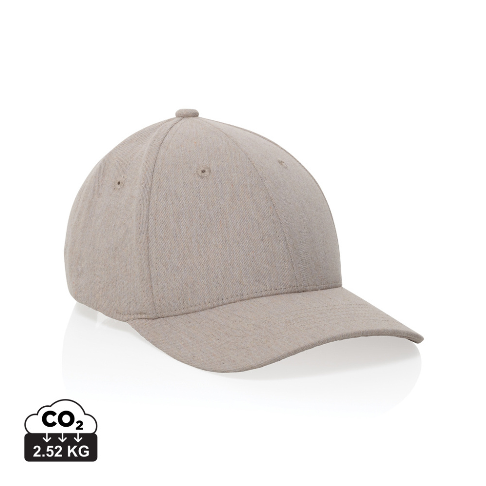 Logo trade promotional giveaway photo of: Milo AWARE™ recycled heather 6 panel cap 200gr