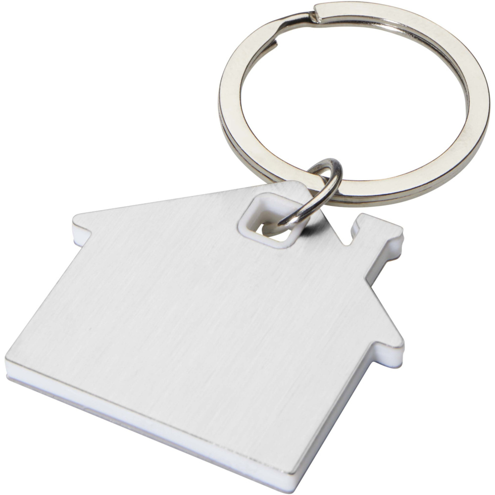 Logotrade promotional merchandise picture of: Nook house-shaped keychain