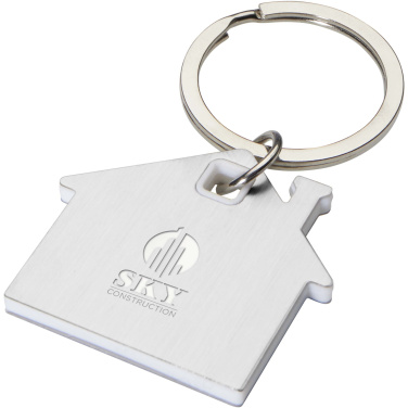Logo trade promotional items image of: Nook house-shaped keychain