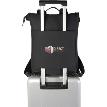 Logo trade promotional merchandise image of: Turner 15.6" GRS recycled roll-top laptop backpack 12L