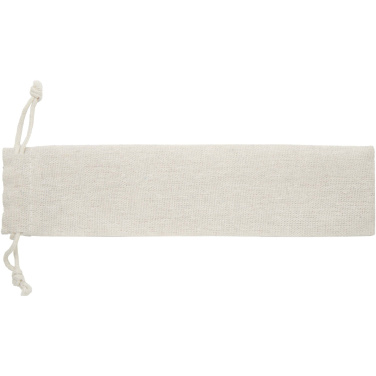 Logotrade promotional giveaway image of: Root 5-piece stainless steel and beech wood cutlery set