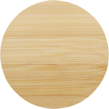 Logo trade promotional items image of: Lenora 250 ml glass cup with bamboo lid