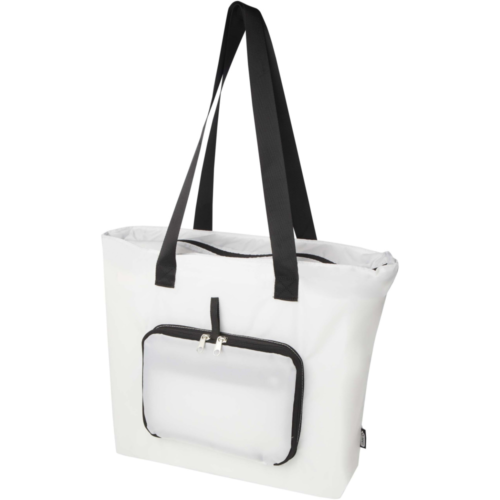 Logotrade promotional gift picture of: EcoFold RPET foldable tote bag 16L