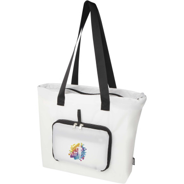 Logo trade corporate gifts image of: EcoFold RPET foldable tote bag 16L