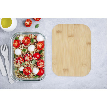 Logotrade business gift image of: Roby glass lunch box with bamboo lid