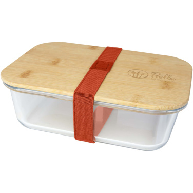 Logotrade promotional giveaway image of: Roby glass lunch box with bamboo lid