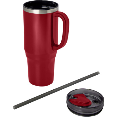 Logo trade business gift photo of: Melbourne 1200 ml RCS certified insulated tumbler with straw