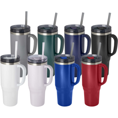 Logotrade corporate gift image of: Melbourne 1200 ml RCS certified insulated tumbler with straw