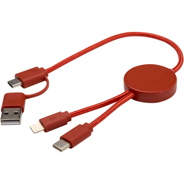 Logo trade promotional merchandise photo of: Citala 5-in-1 recycled plastic 30 cm data sync and 27W fast charge cable