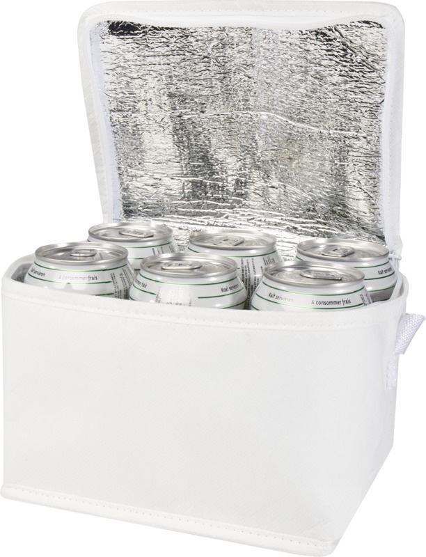 Logotrade promotional products photo of: Spectrum 6-can recycled non-woven cooler bag 4L