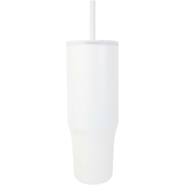 Logo trade promotional items image of: Brady 900 ml RCS certified insulated tumbler with silicone straw