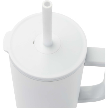 Logo trade promotional gifts image of: Brady 900 ml RCS certified insulated tumbler with silicone straw