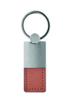 Logo trade promotional products image of: PU and metal key ring Helsinki