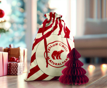 Logo trade promotional items image of: Large Santa cotton bag