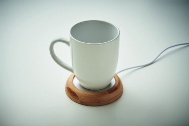 Logo trade promotional giveaway photo of: Bamboo mug warmer with USB