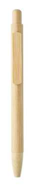 Logo trade promotional giveaways picture of: Bamboo automatic ball pen