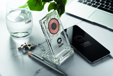 Logotrade promotional gift picture of: Acrylic wireless charger 15W