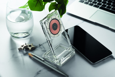 Logo trade corporate gifts picture of: Acrylic wireless charger 15W