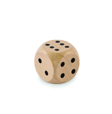 Logo trade promotional giveaways image of: Schima wooden dice 3cm dia
